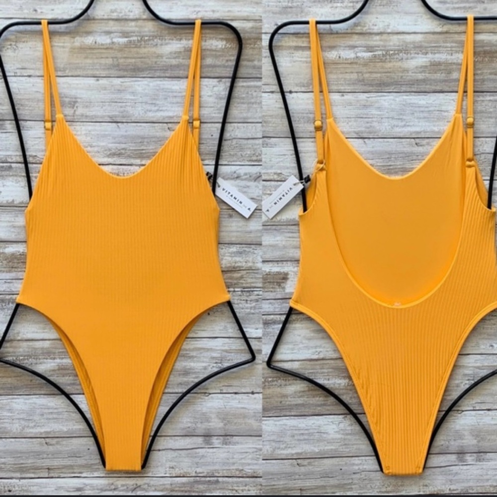 Vitamin A Yellow One Piece Swimsuit